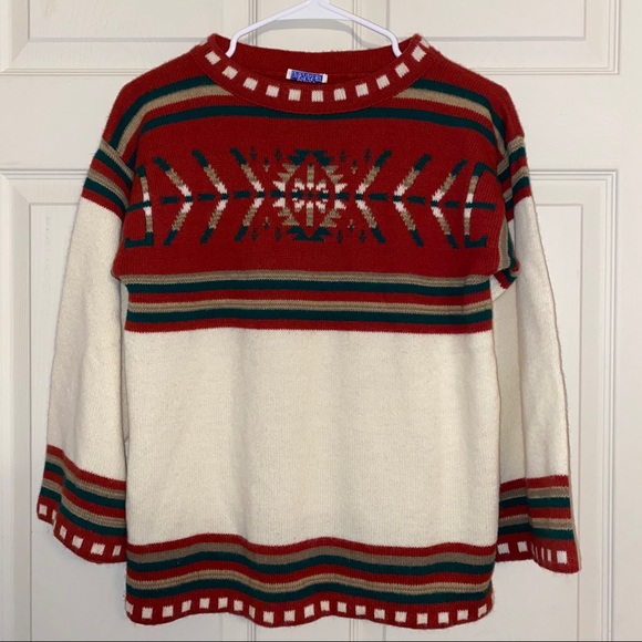 Vintage Sweaters - Vintage Aztec Sweater